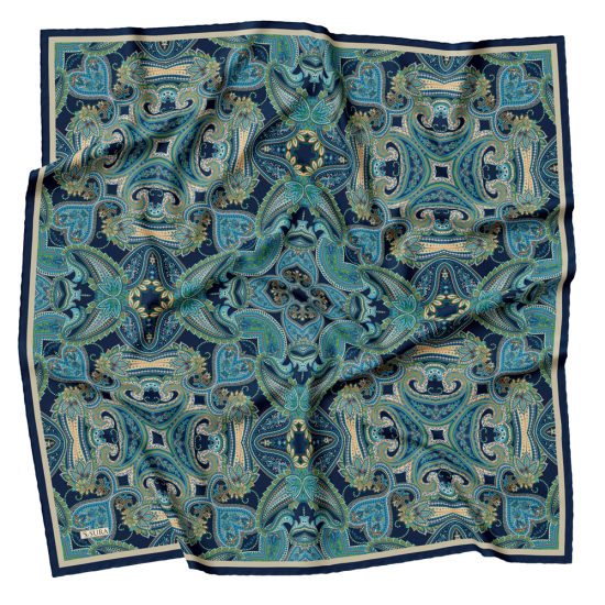 SURA %100 İPEK SATEN EŞARP 90*90 7701-V2