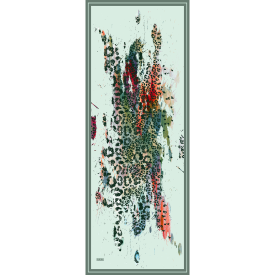 7040-V Saten İpek Etol 70x185 cm % 100 İpek Şal