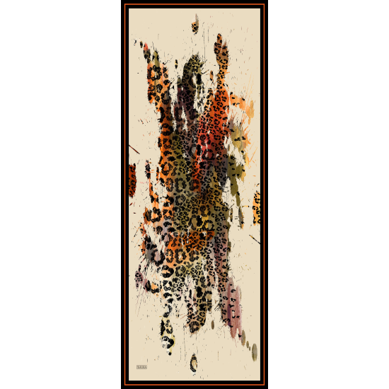 7049-V Saten İpek Etol 70x185 cm % 100 İpek Şal