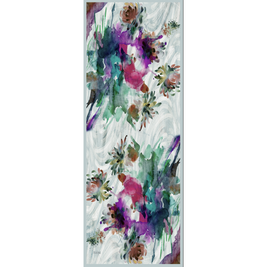 7155-V Saten İpek Etol 70x185 cm % 100 İpek Şal