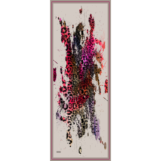 7040-V Saten İpek Etol 70x185 cm % 100 İpek Şal