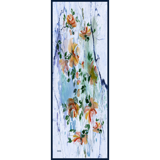 7156-V Saten İpek Etol 70x185 cm % 100 İpek Şal