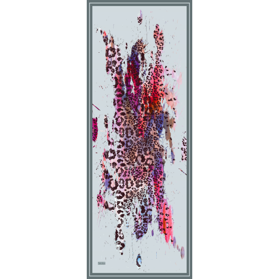 7040-V Saten İpek Etol 70x185 cm % 100 İpek Şal